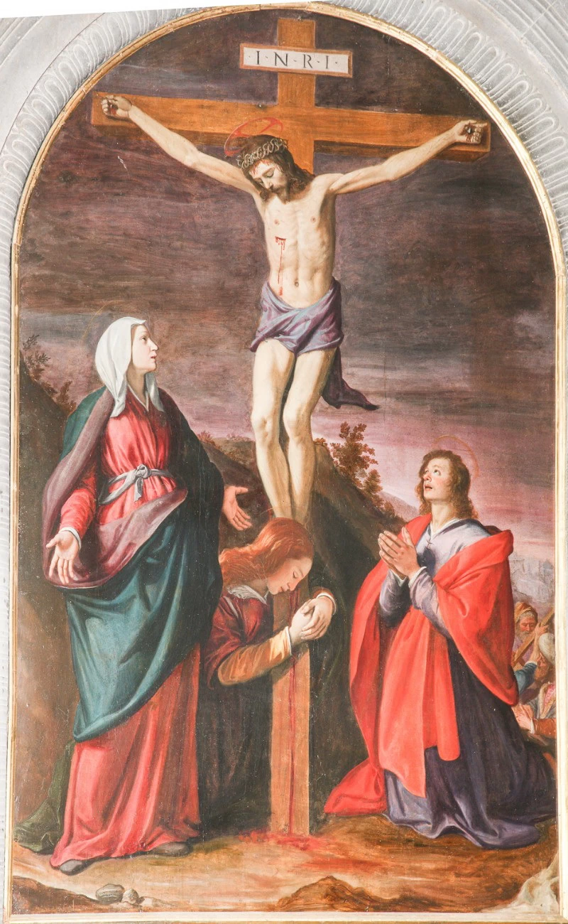 Gesù Cristo crocifisso e dolenti